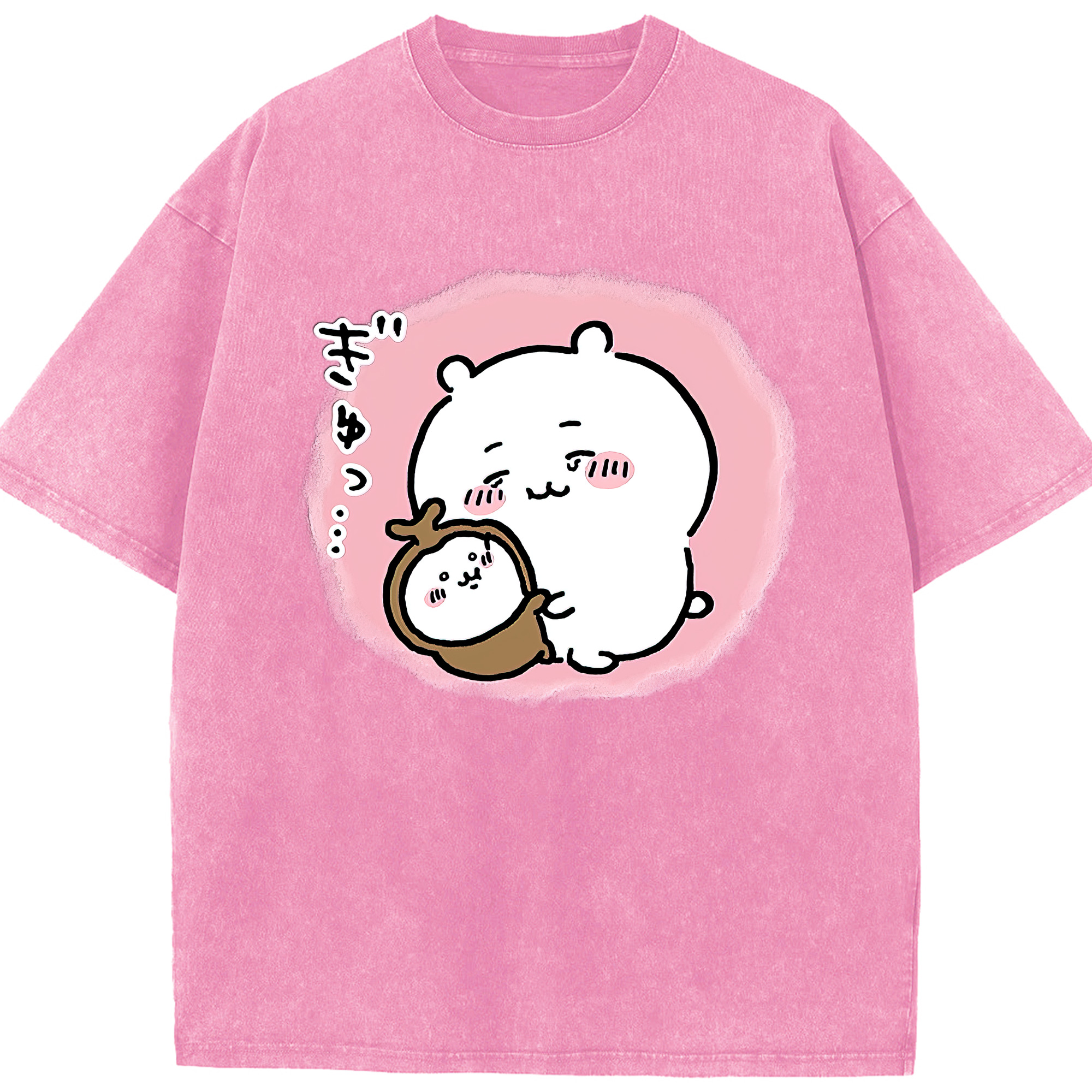 （画像用） ちいかわ ちいかわ Chii-kawa chiikawa 綿100% ヴィンテージ風 半袖Tシャツ（フロントプリント）